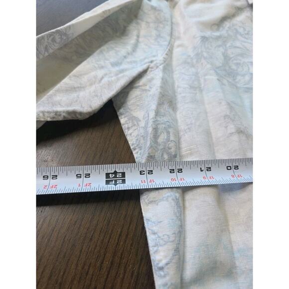 INC International Concepts men size XL long sleeve button up Blue floral linen - Picture 16 of 16